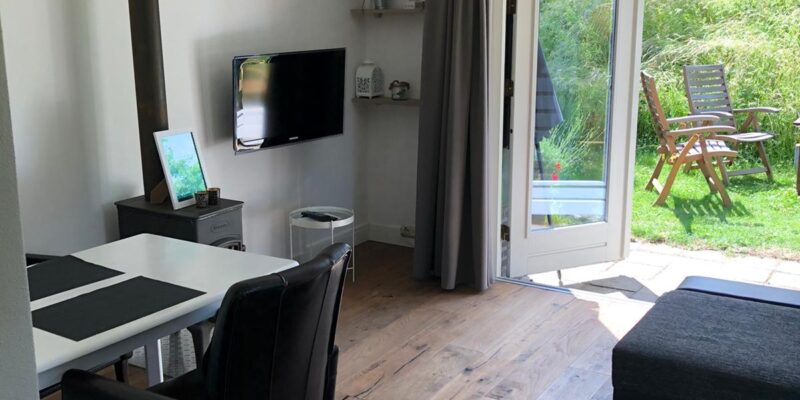 vakantiehuisje woonkamer